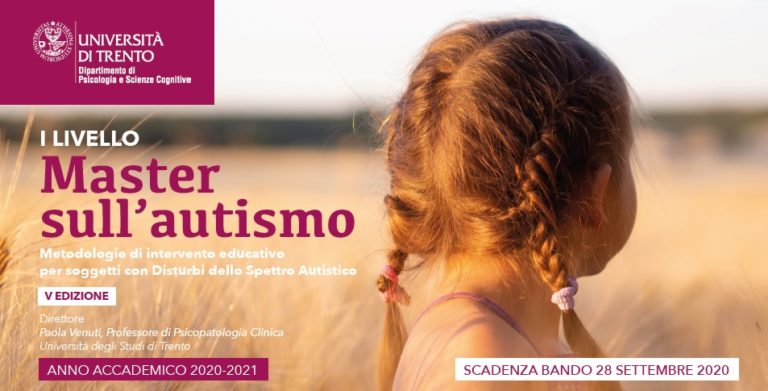 Università di Trento: aperte le iscrizioni al Master Autismo 2020/21